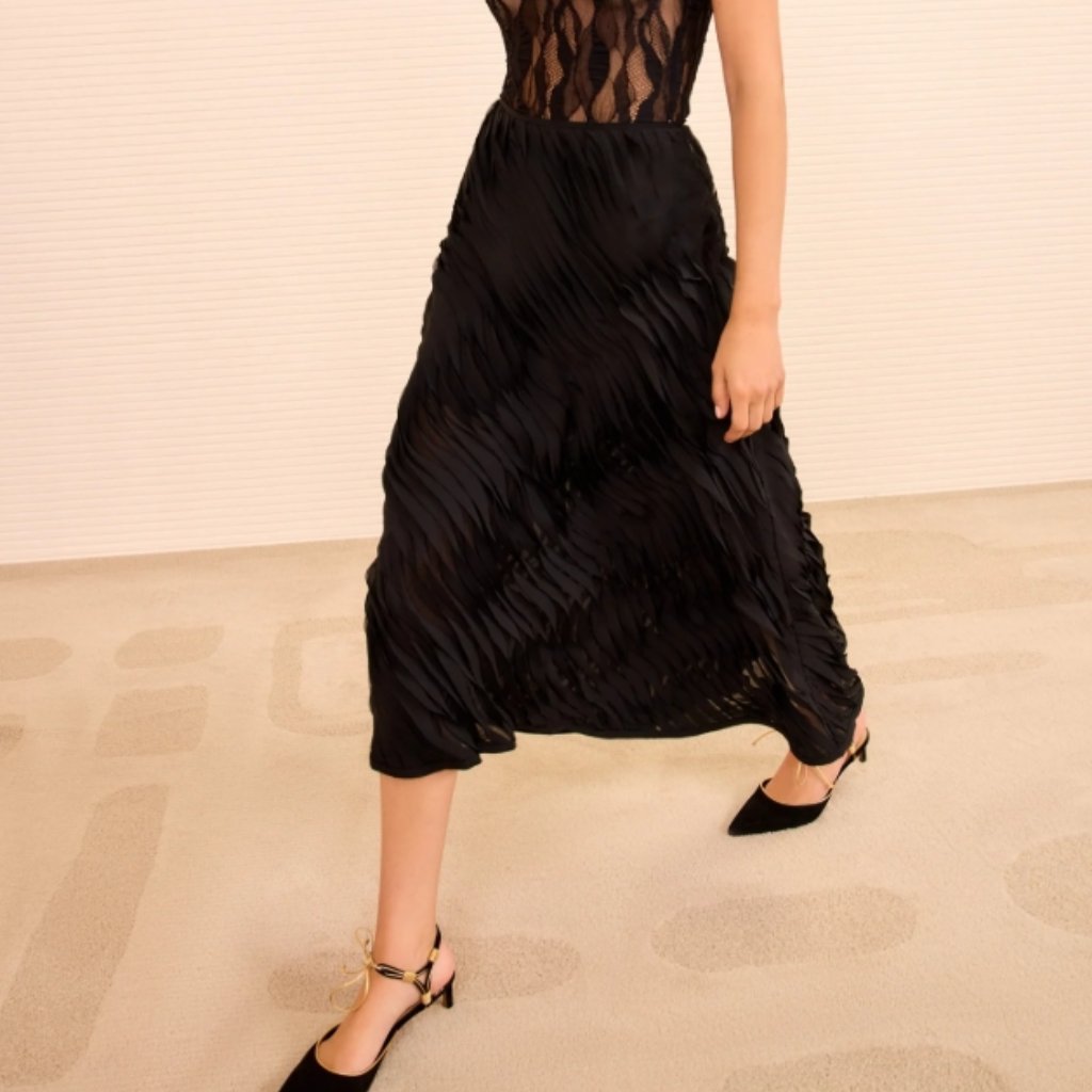 Nwot Ulla Johnson Amiko Midi Skirt In Noir Xs $859